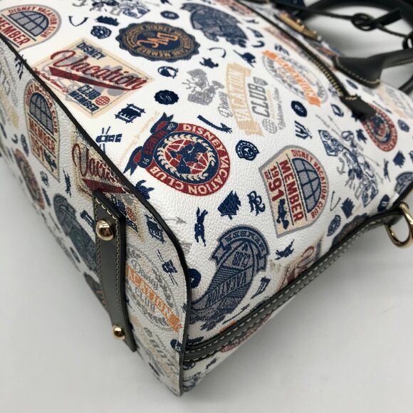 Dooney & Bourke White Pebbled Grain Disney Vacation Club Satchel Bag - Picture 7 of 12